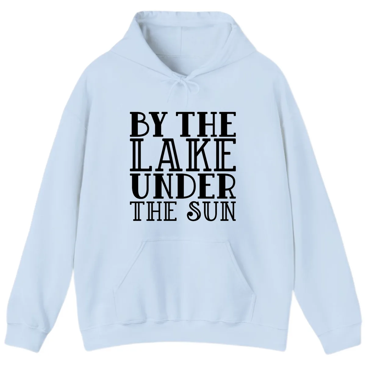 By The Lake Under The Sun Hoodie in Light Blue
