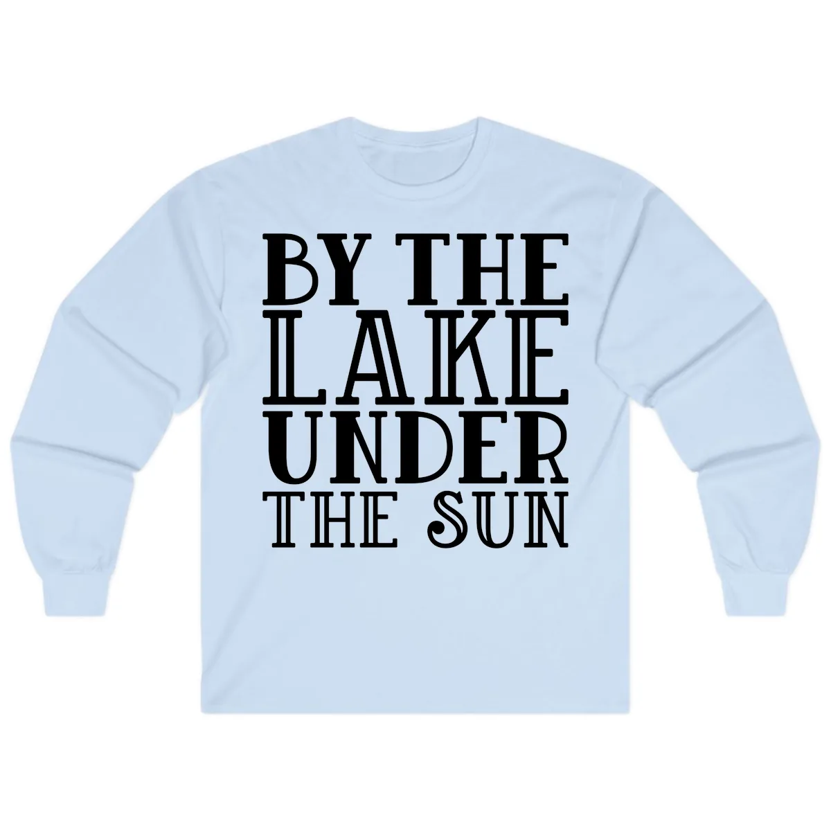 By The Lake Under The Sun Long Sleeve in Light Blue