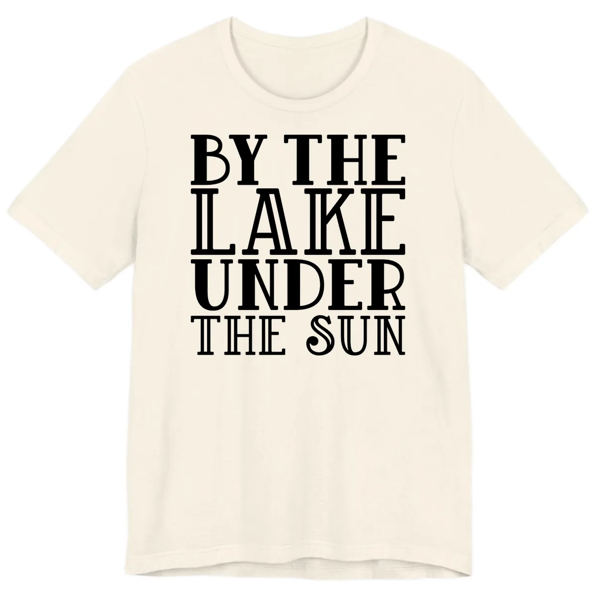 By The Lake Under The Sun Premium T-Shirt in Natural