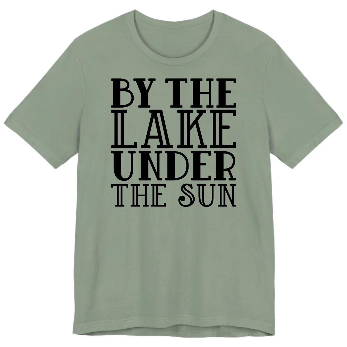 By The Lake Under The Sun Premium T-Shirt in Sage
