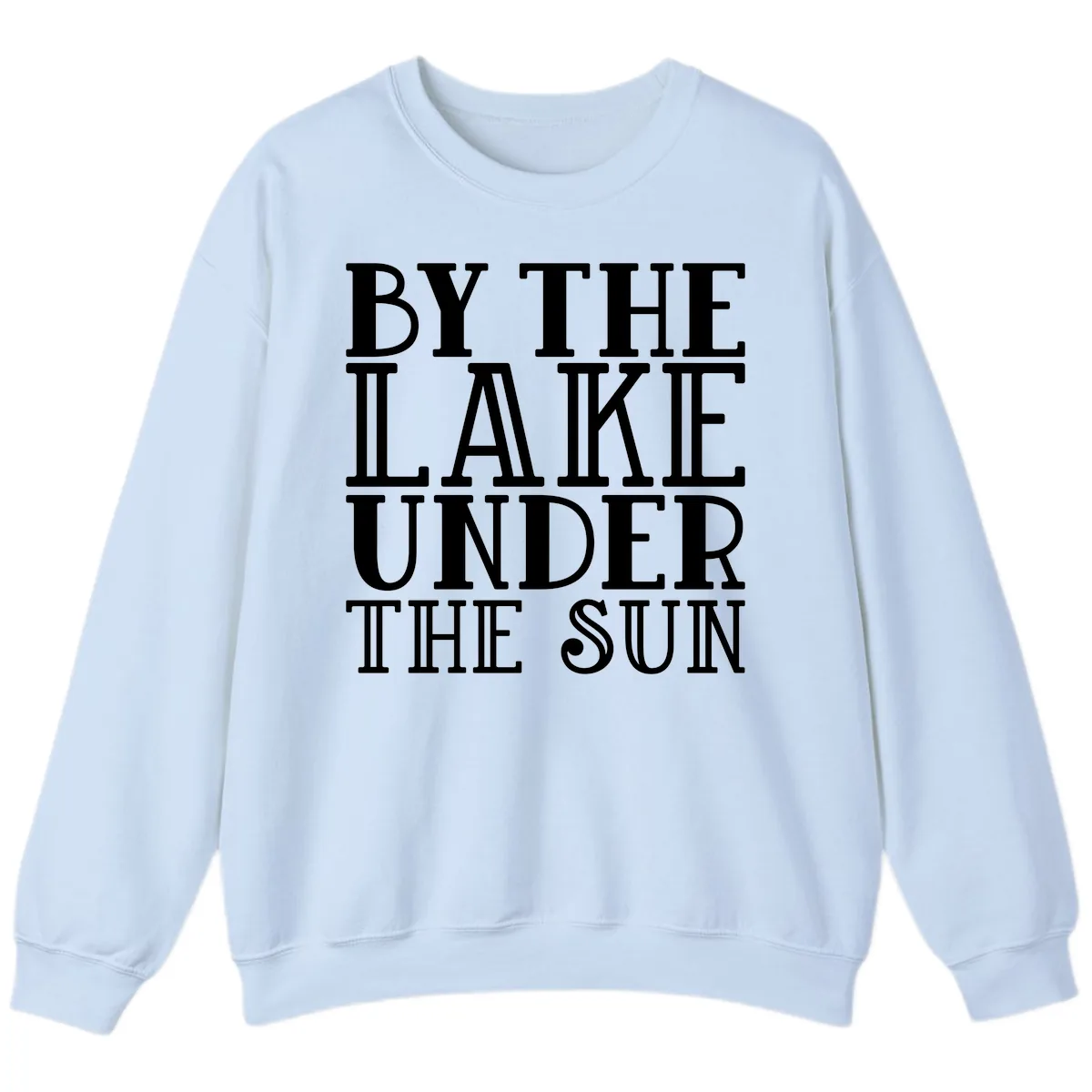 By The Lake Under The Sun Sweatshirt in Light Blue