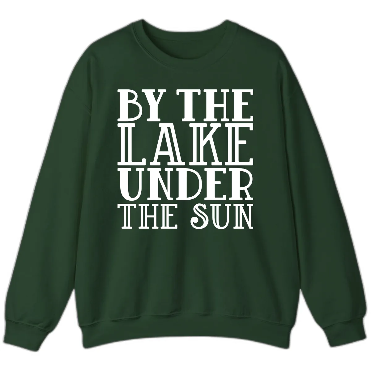 By The Lake Under The Sun Sweatshirt in Forest Green