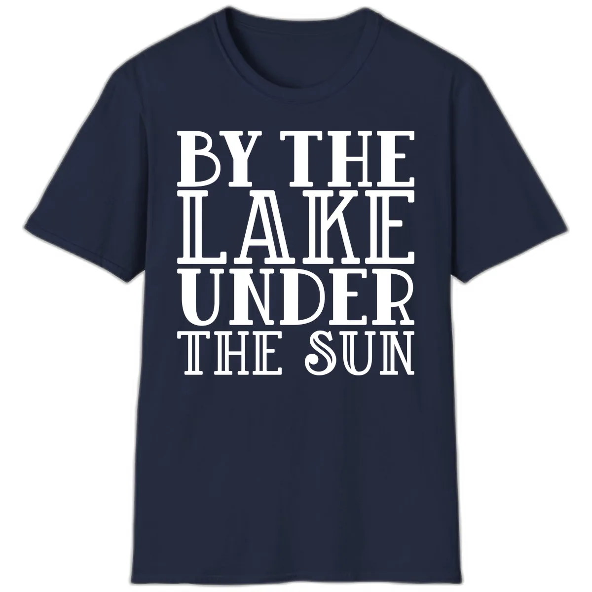 By The Lake Under The Sun T-Shirt in Navy