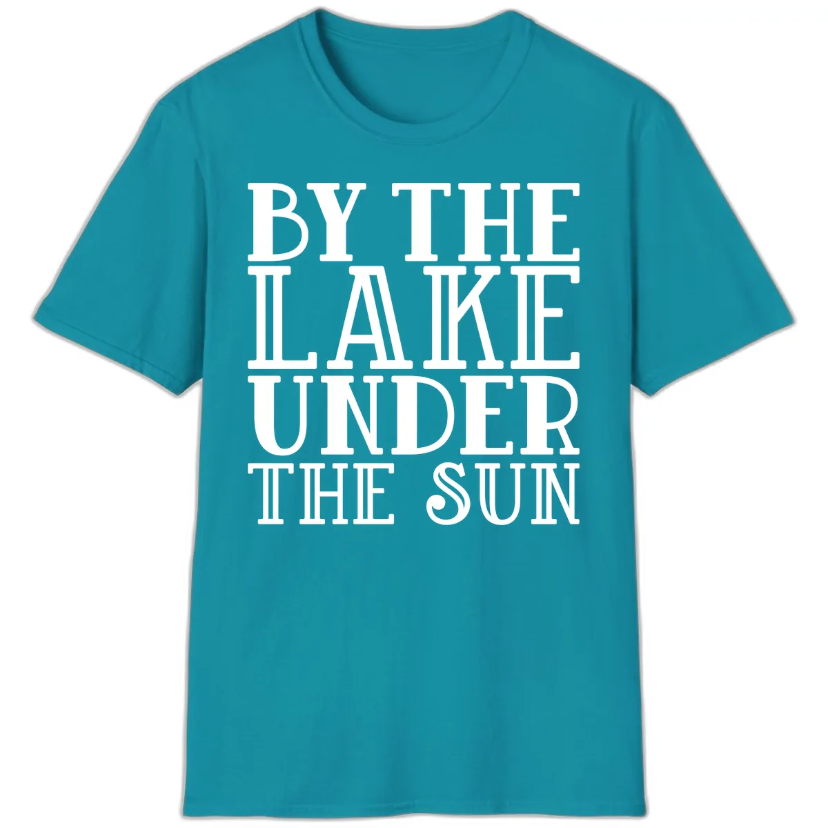 By The Lake Under The Sun T-Shirt in Tropical Blue