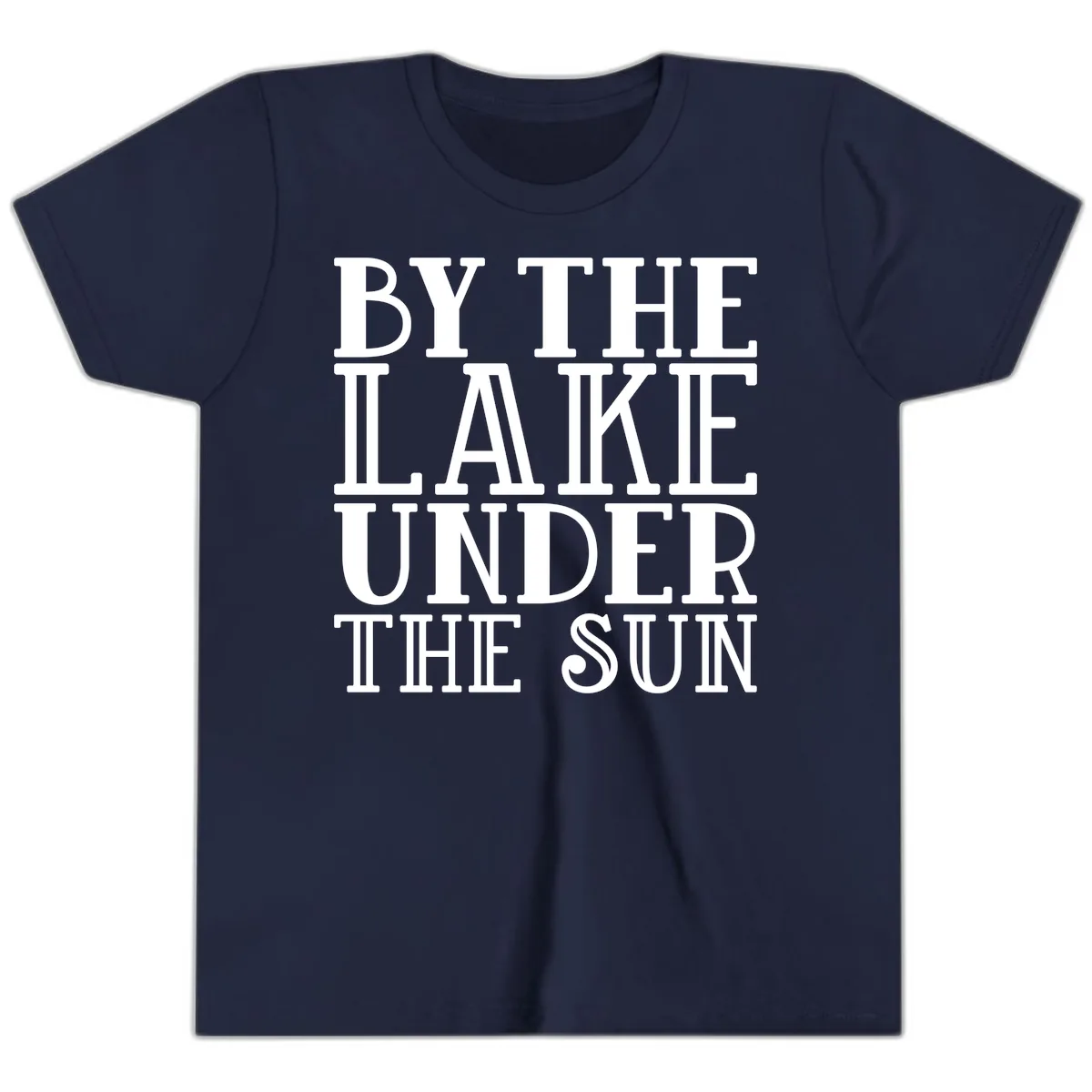 By The Lake Under The Sun Youth T-Shirt in Navy