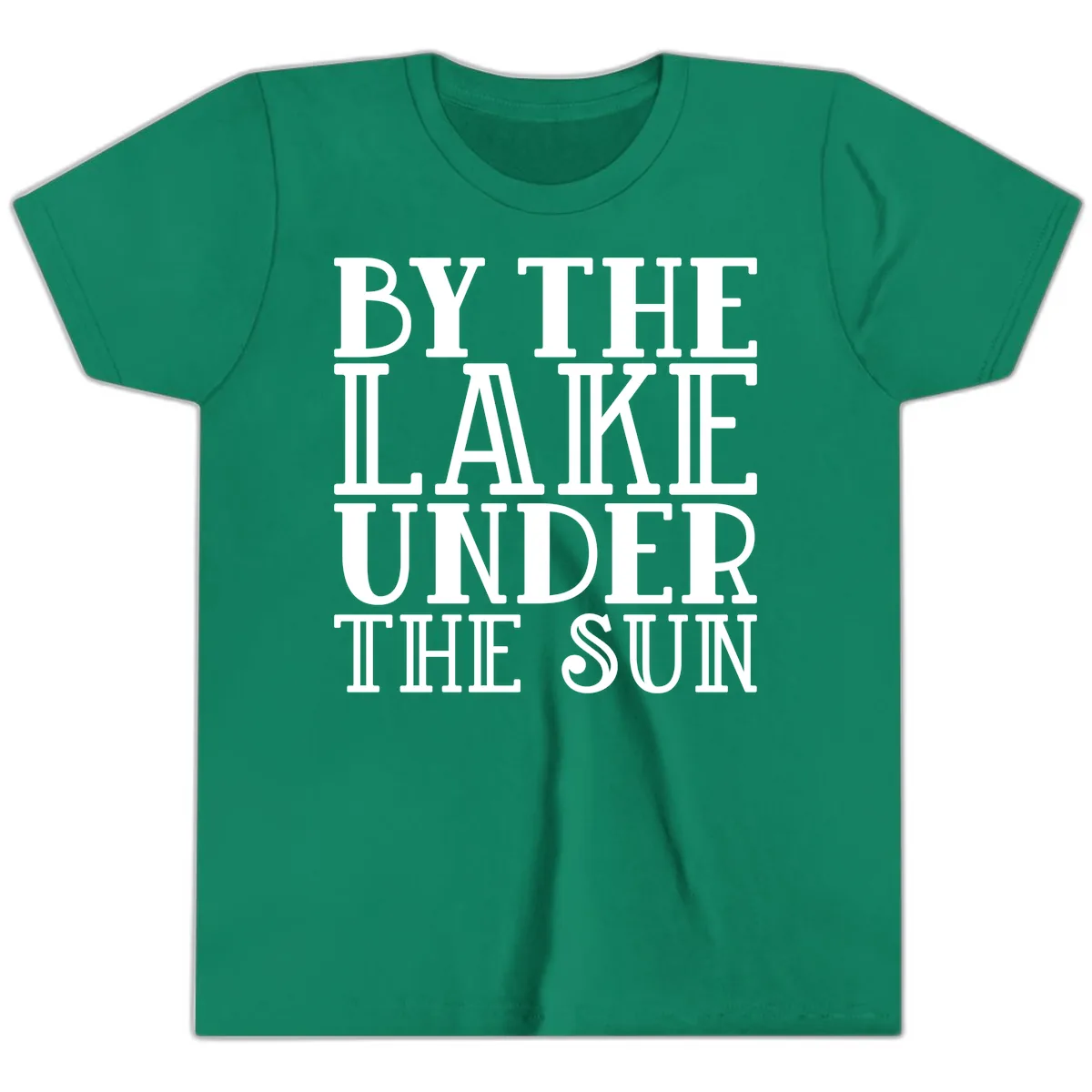 By The Lake Under The Sun Youth T-Shirt in Kelly