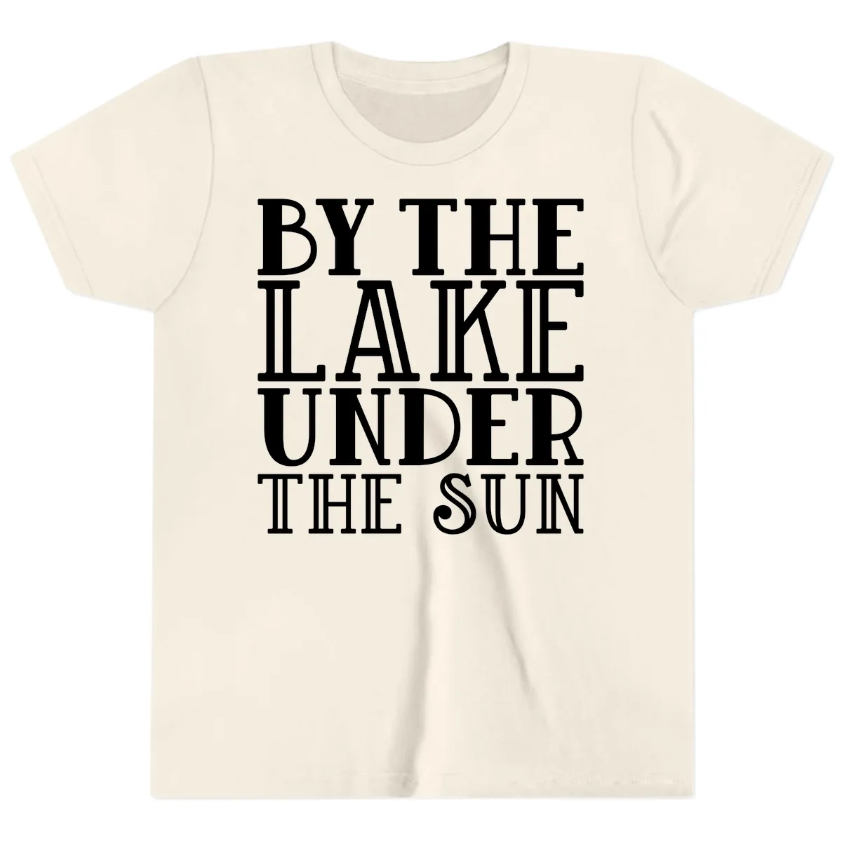 By The Lake Under The Sun Youth T-Shirt in Natural