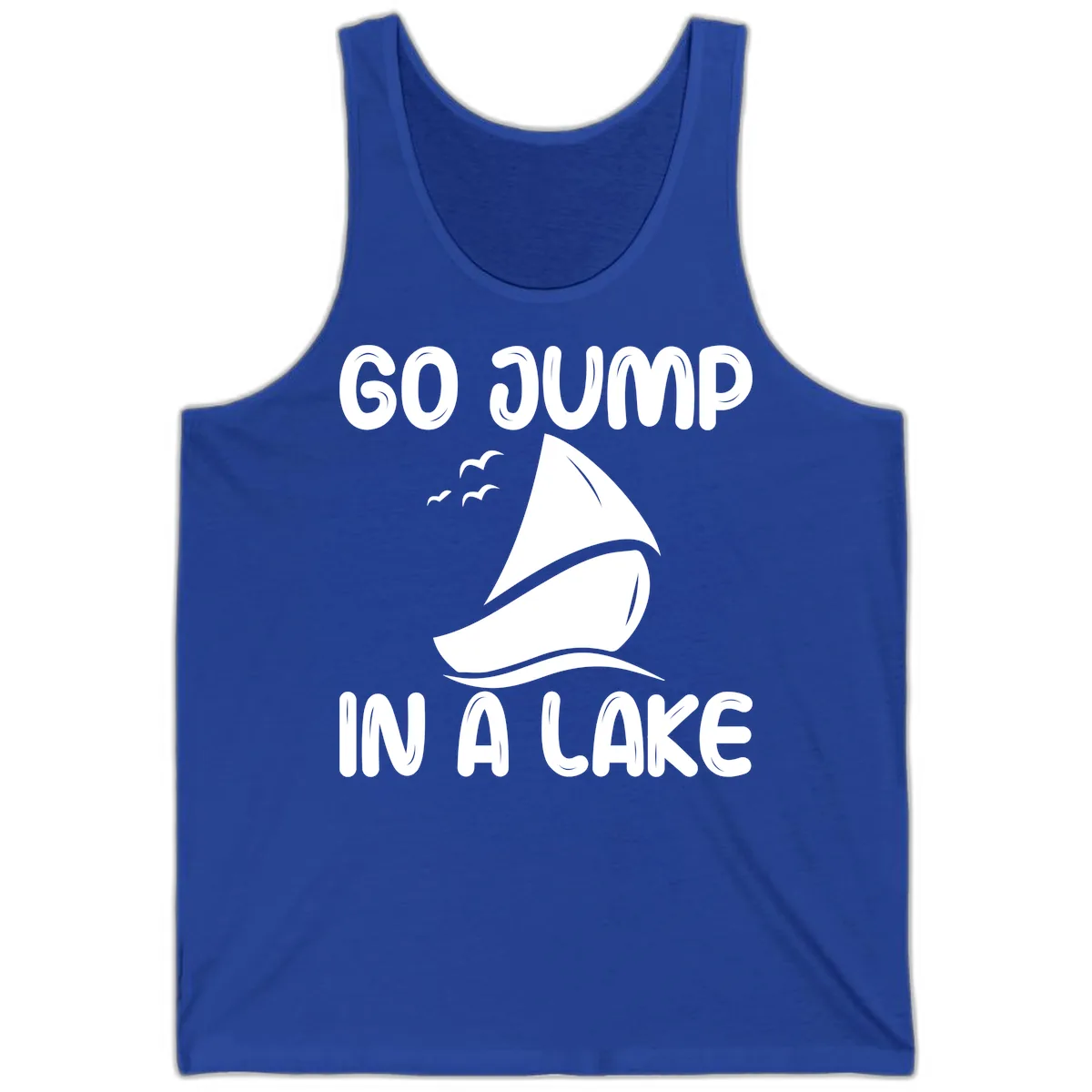 Go Jump In A Lake Sailboat Tank in True Royal