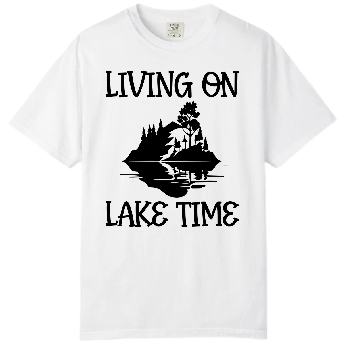 Living On Lake Time Scenic Design Comfort Color in White