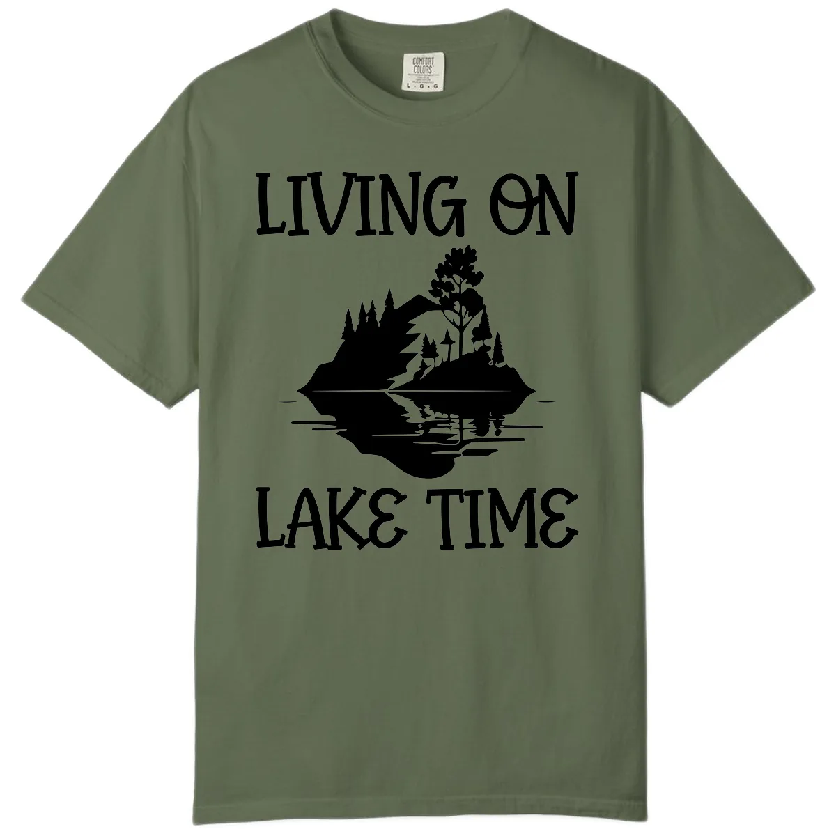 Living On Lake Time Scenic Design Comfort Color in Sage