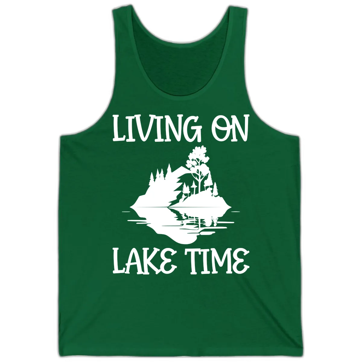 Living On Lake Time Scenic Design Tank in Kelly