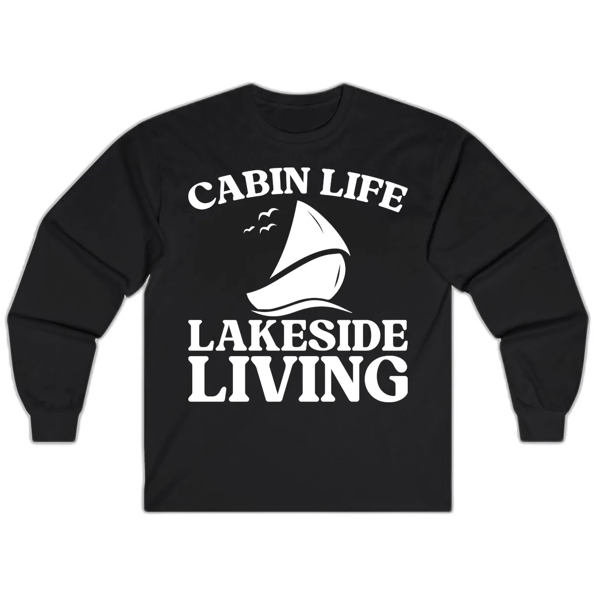 Cabin Life Lakeside Living Long Sleeve in Black