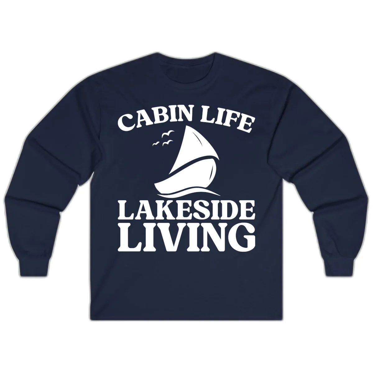 Cabin Life Lakeside Living Long Sleeve in Navy