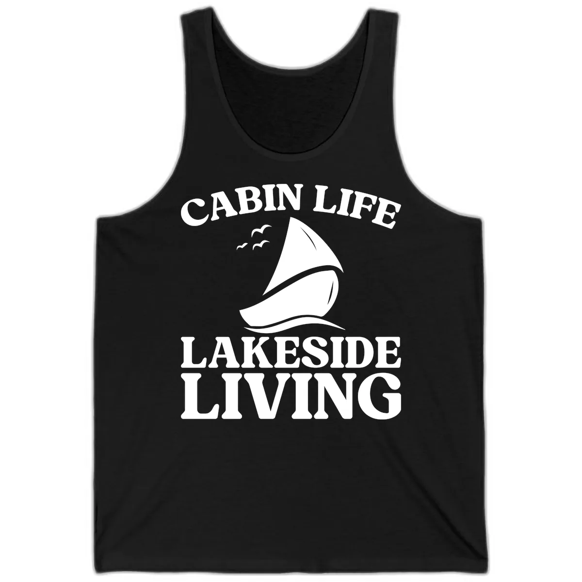 Cabin Life Lakeside Living Tank in Black