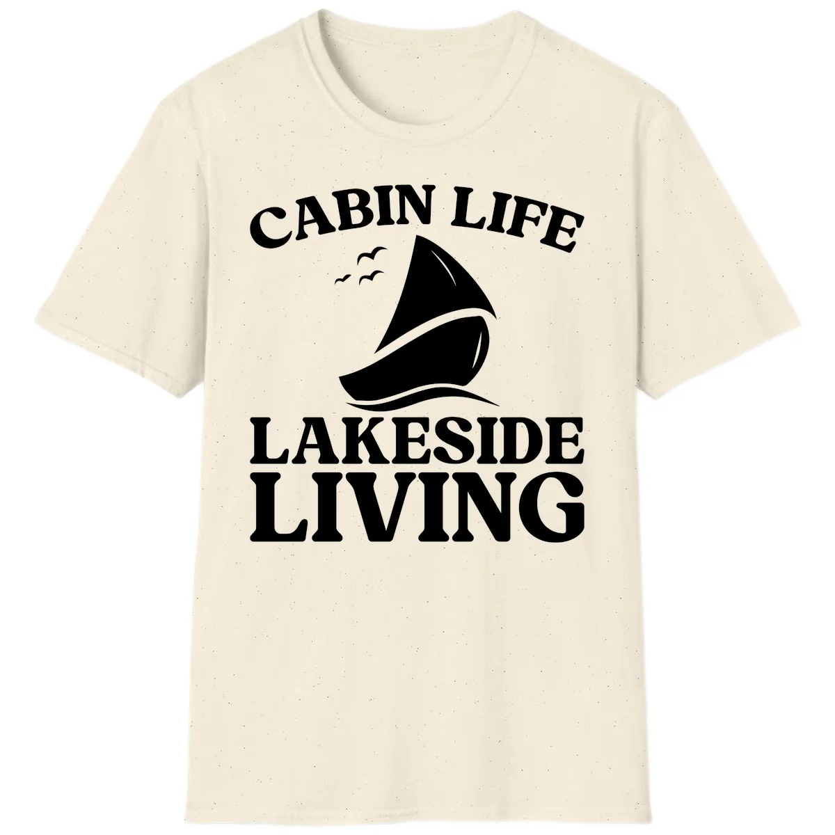 Cabin Life Lakeside Living T-Shirt in Natural