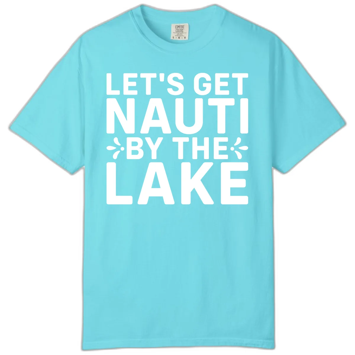 Let's Get Nauti By The Lake Design Comfort Color in Lagoon Blue