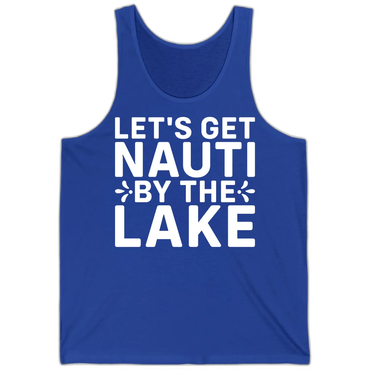 Let's Get Nauti By The Lake Design Tank in True Royal