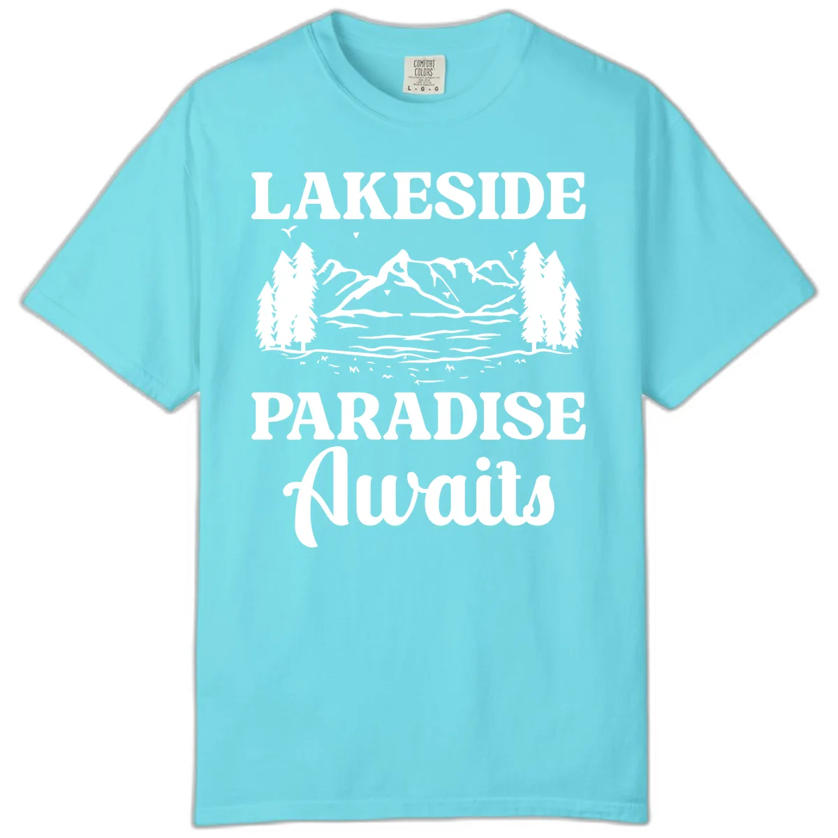 Lakeside Paradise Awaits Design Comfort Color in Lagoon Blue