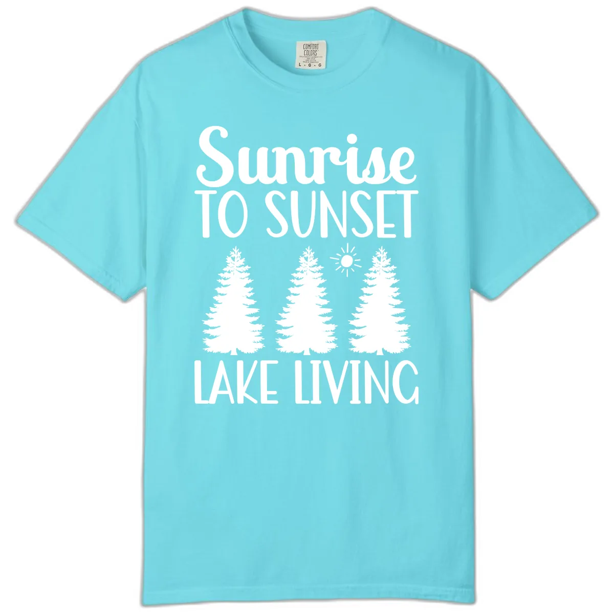 Sunrise To Sunset Lake Living Comfort Color in Lagoon Blue