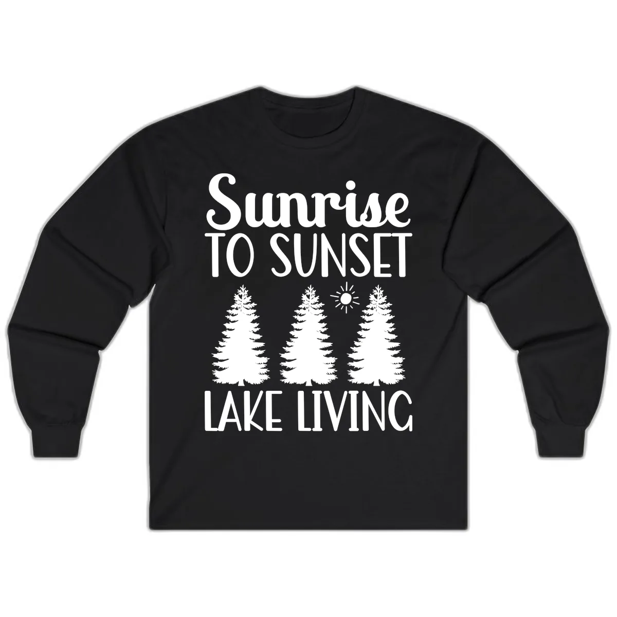 Sunrise To Sunset Lake Living Long Sleeve in Black