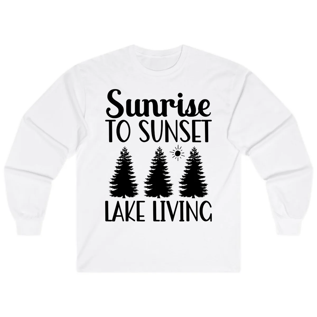 Sunrise To Sunset Lake Living Long Sleeve in White