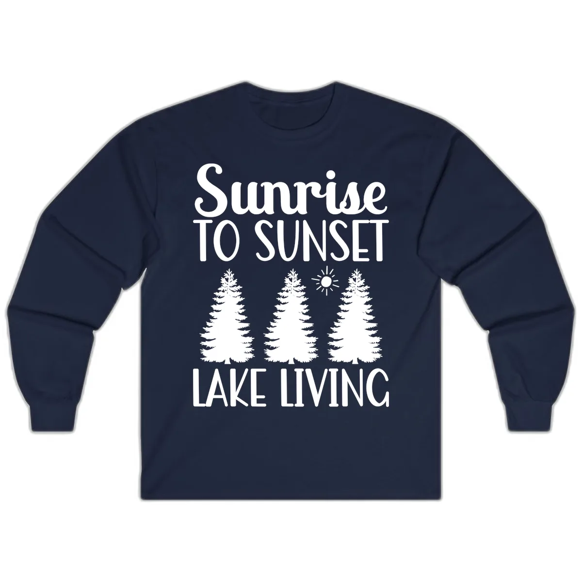 Sunrise To Sunset Lake Living Long Sleeve in Navy