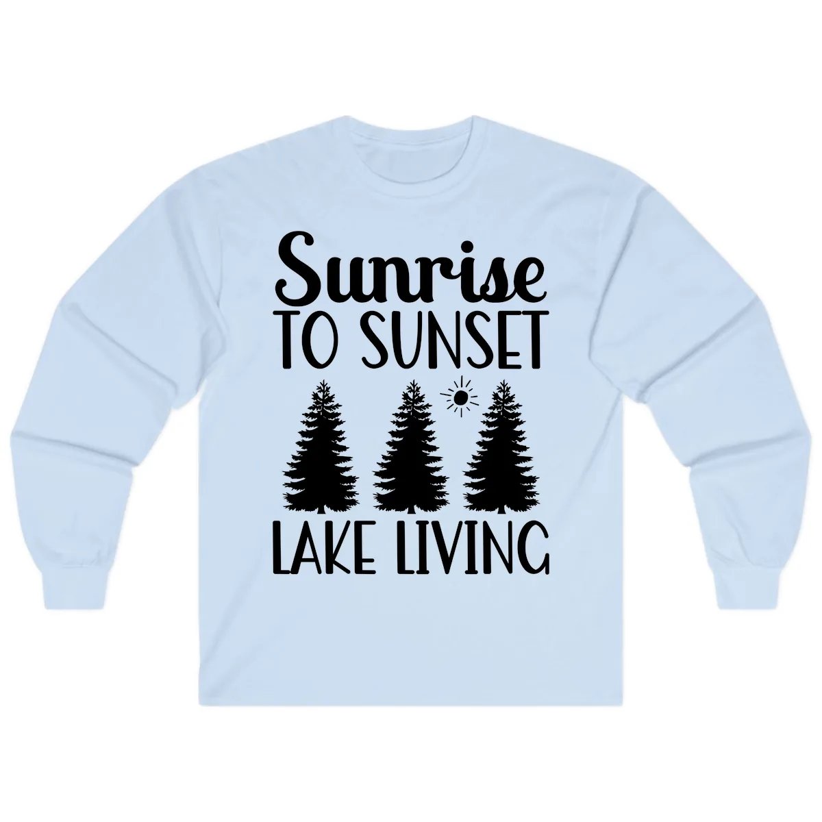 Sunrise To Sunset Lake Living Long Sleeve in Light Blue