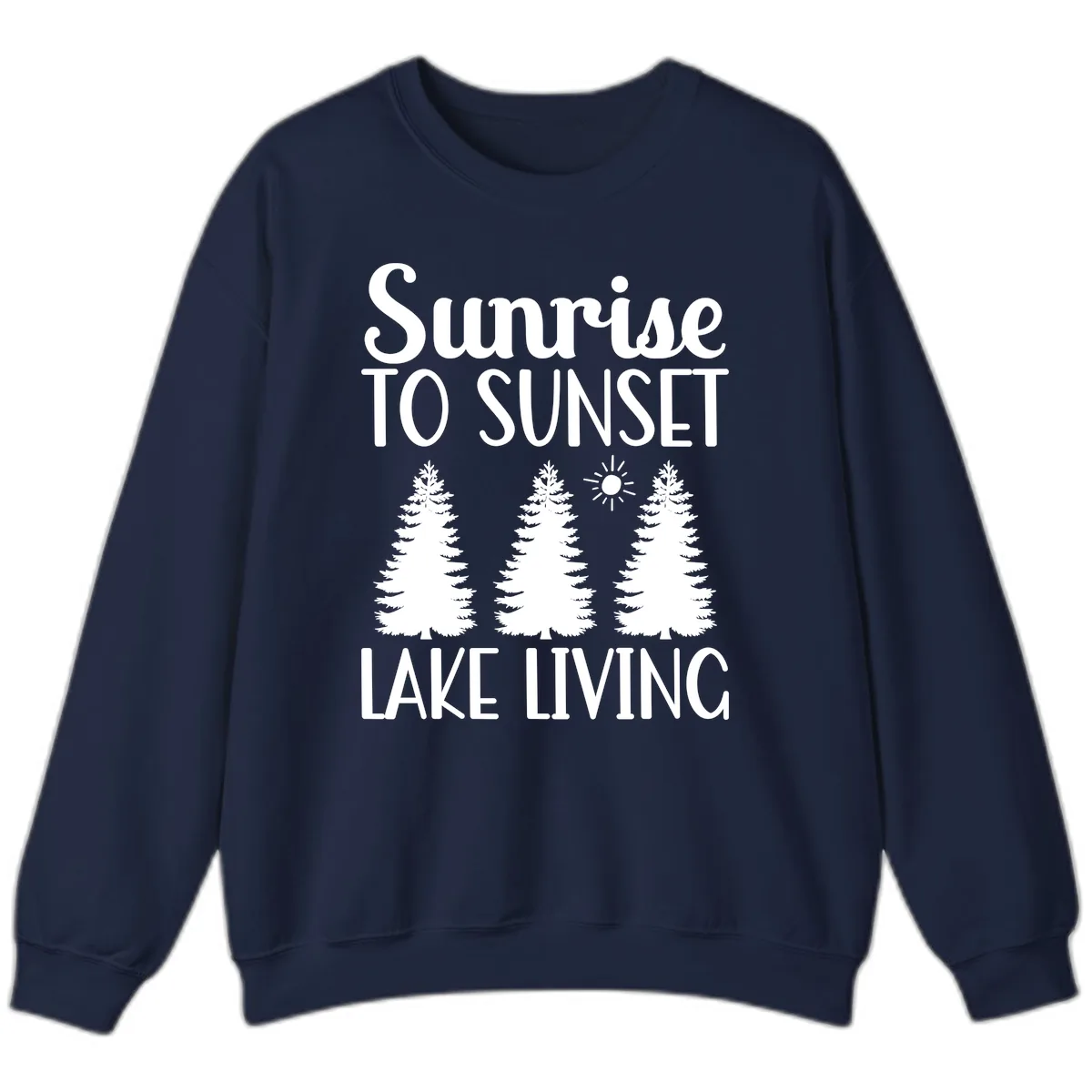 Sunrise To Sunset Lake Living Sweatshirt in Navy