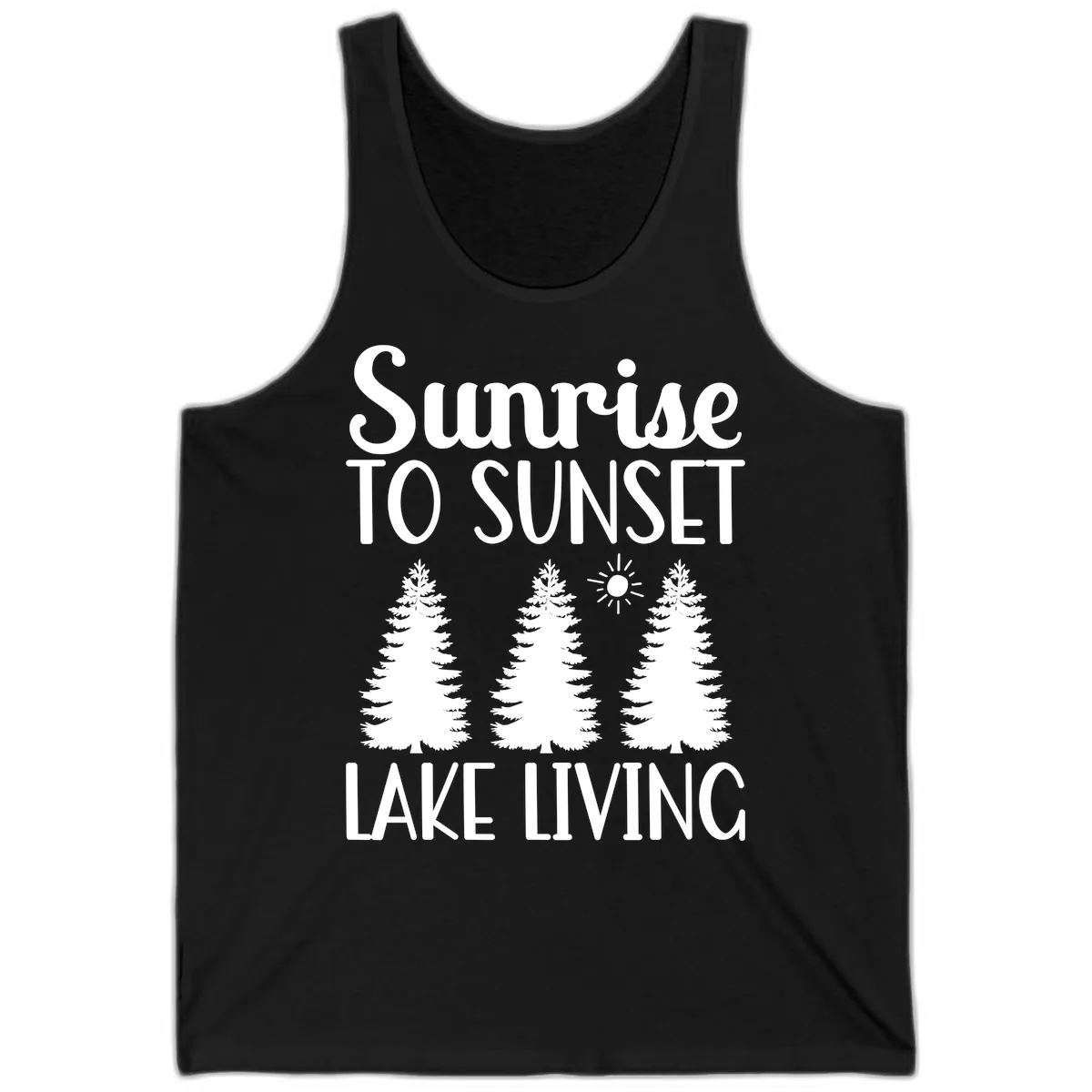 Sunrise To Sunset Lake Living Tank in Black