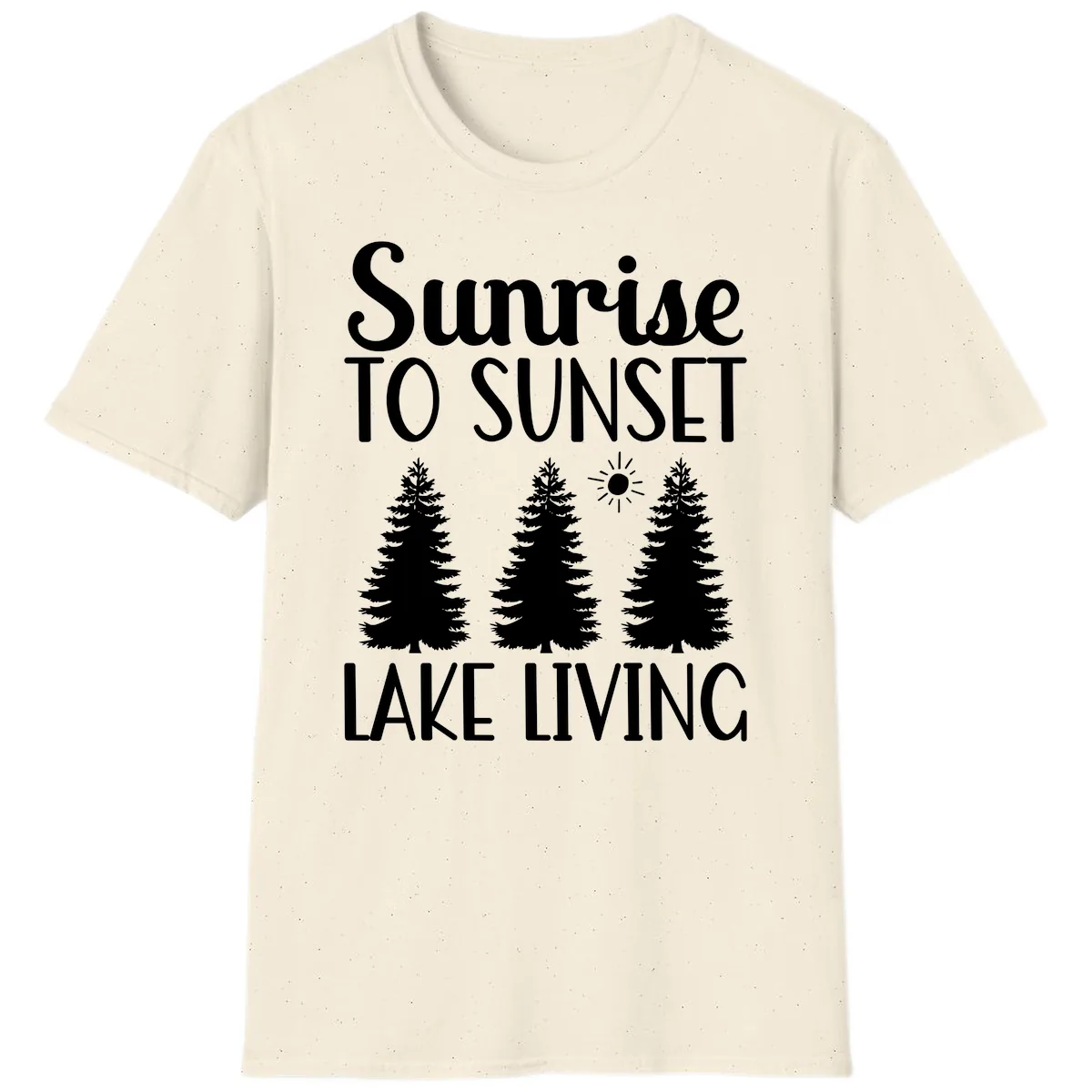 Sunrise To Sunset Lake Living T-Shirt in Natural