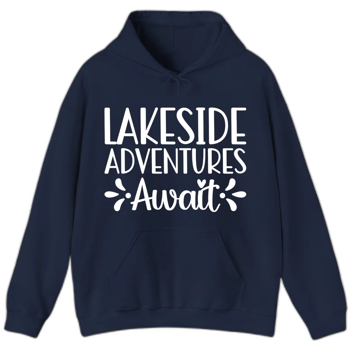 Lakeside Adventures Await Hoodie in Navy