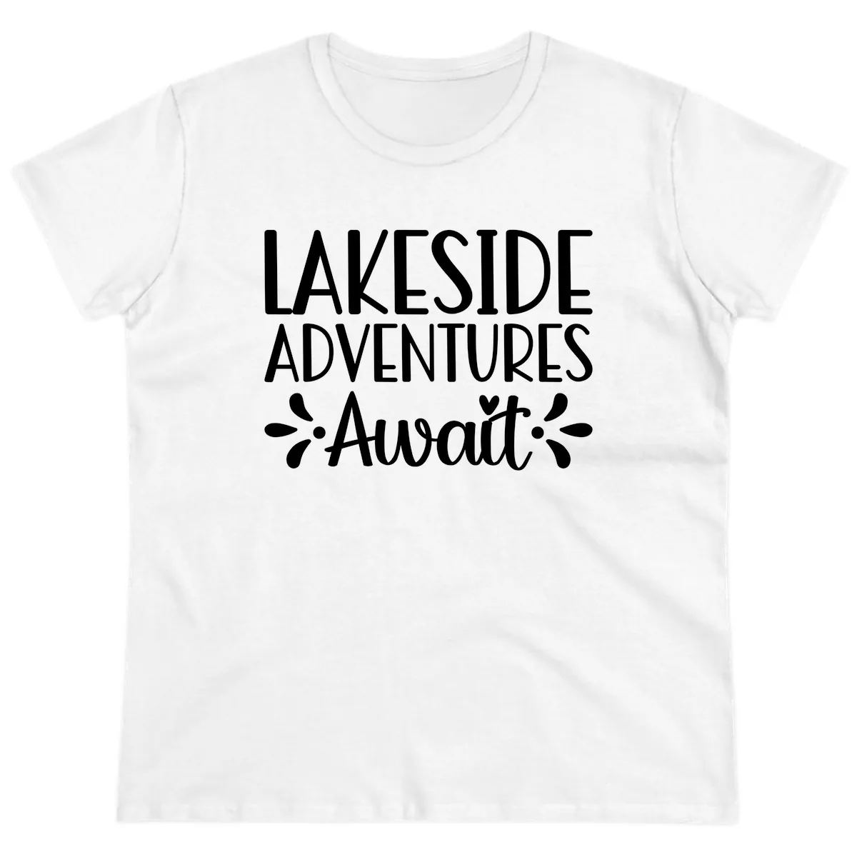 Lakeside Adventures Await Ladies Tee in White