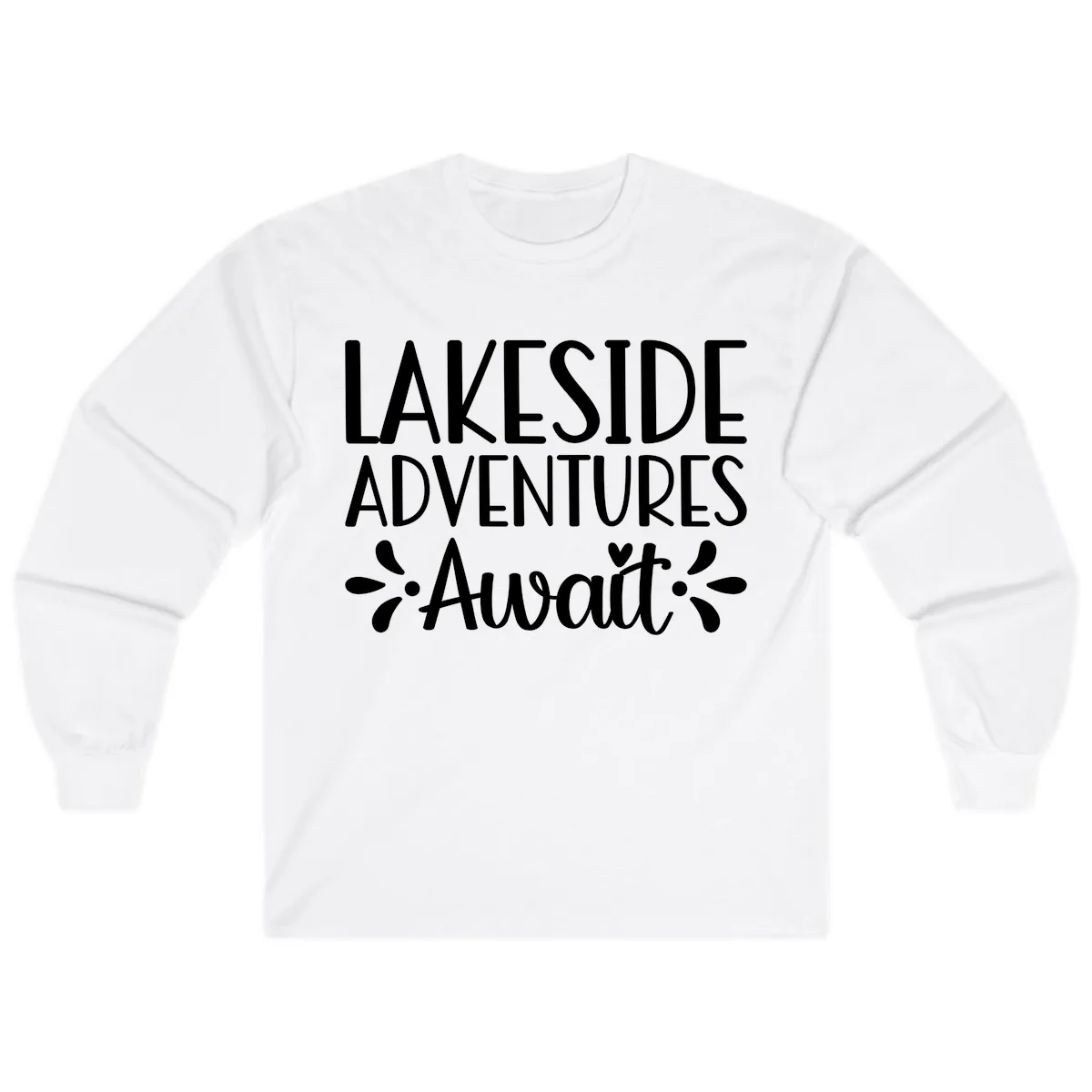Lakeside Adventures Await Long Sleeve in White