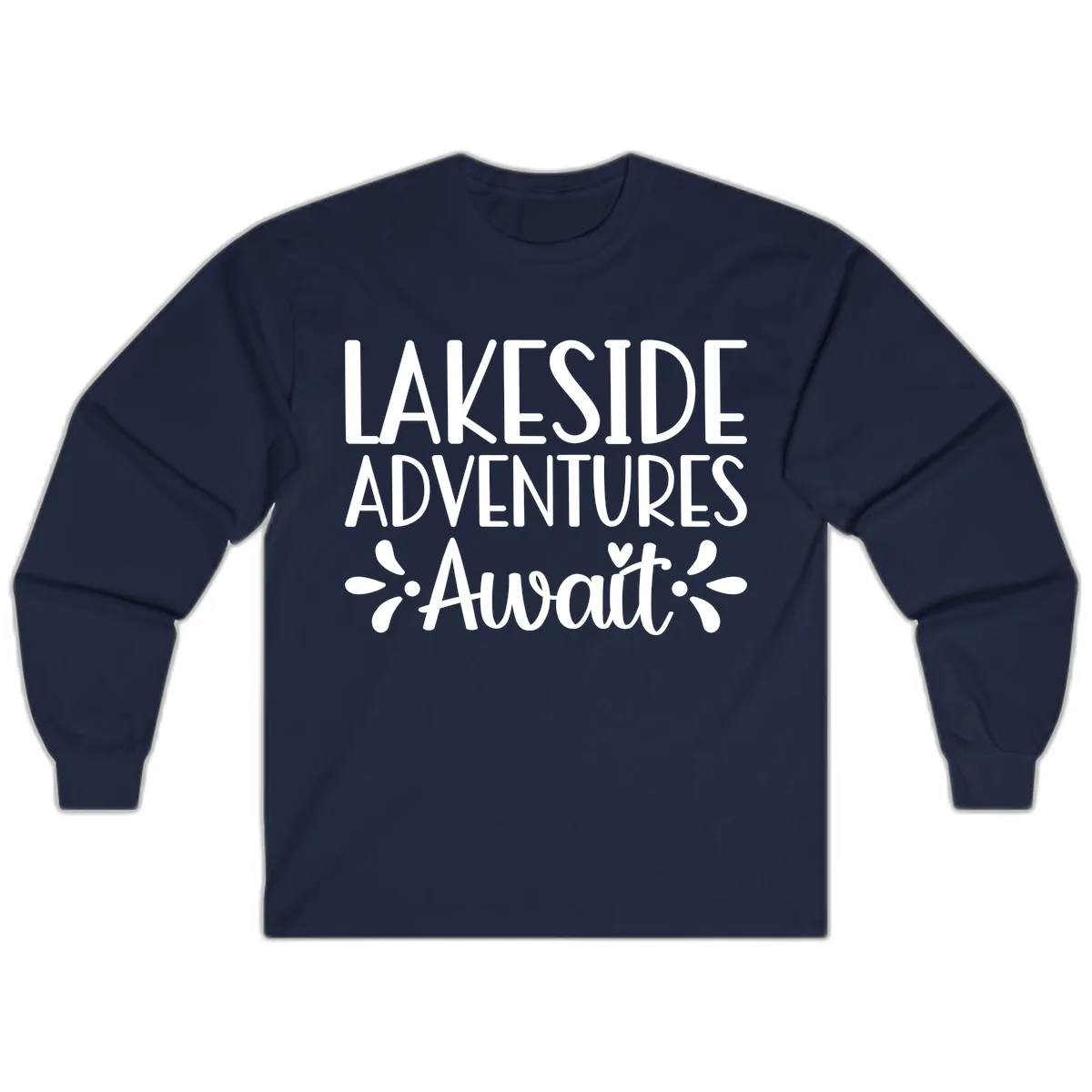 Lakeside Adventures Await Long Sleeve in Navy