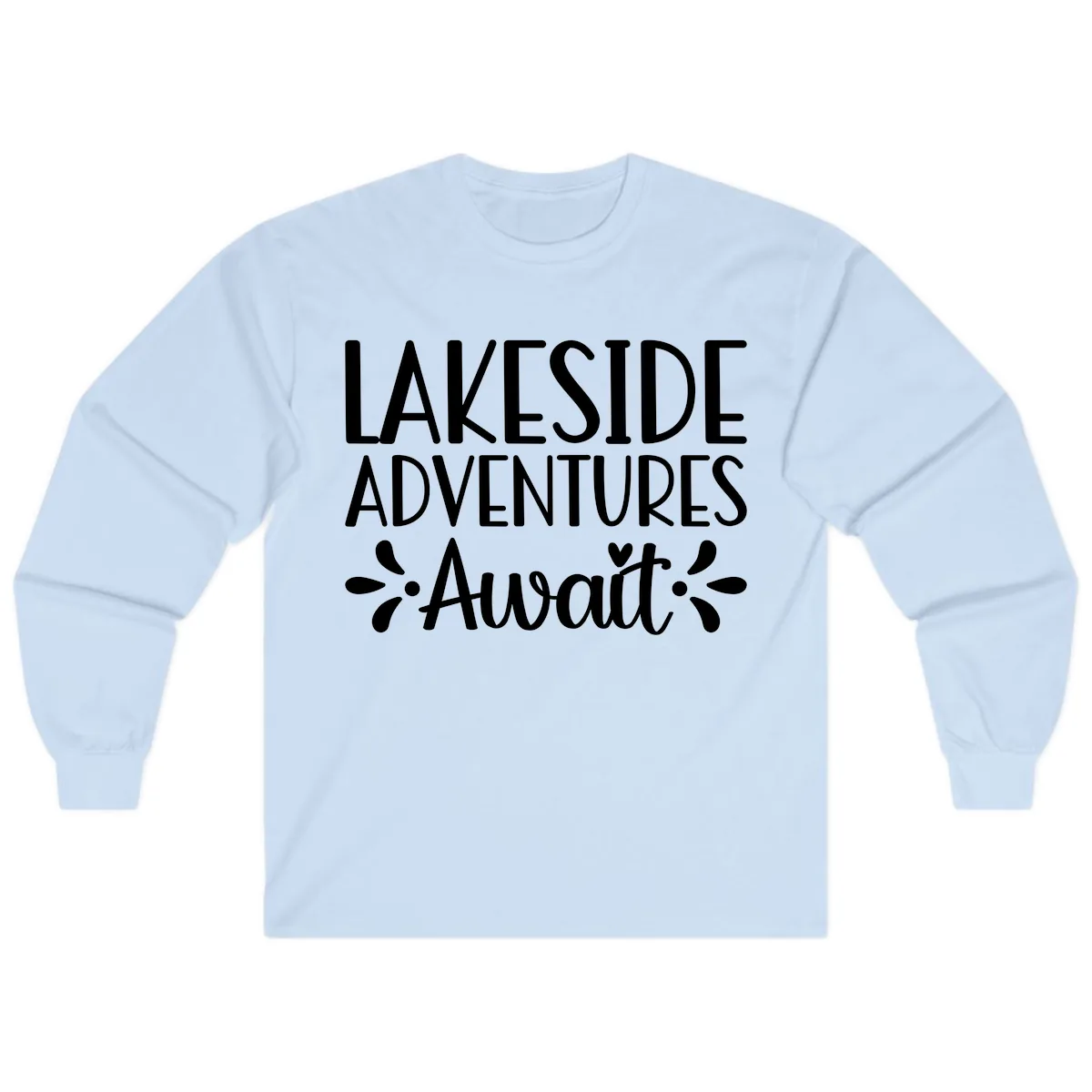 Lakeside Adventures Await Long Sleeve in Light Blue