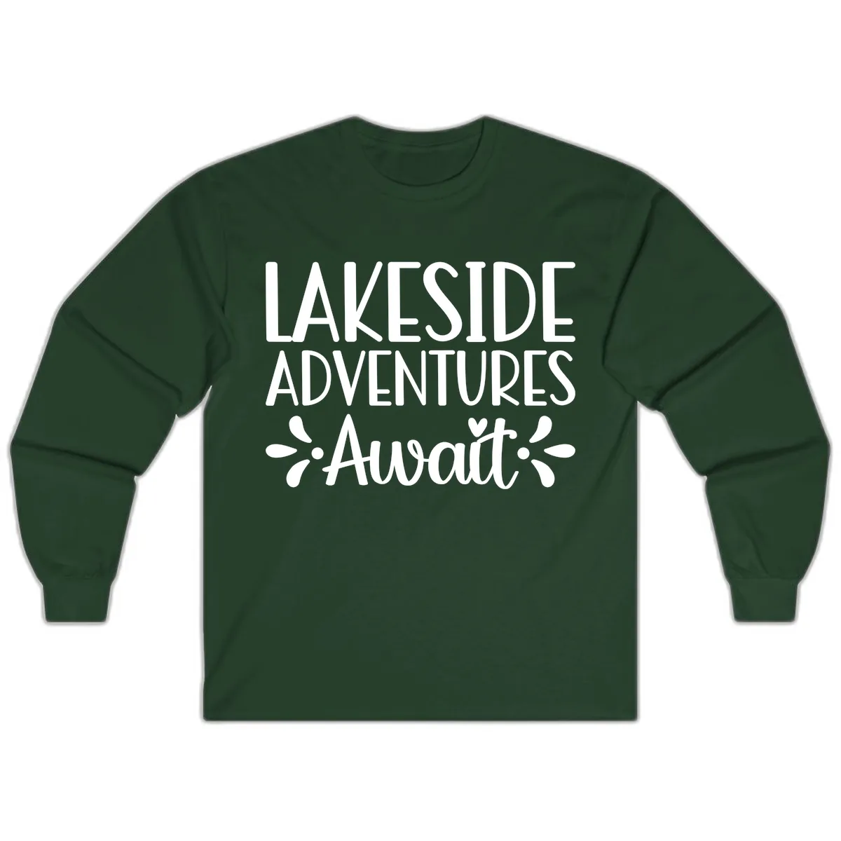 Lakeside Adventures Await Long Sleeve in Forest Green