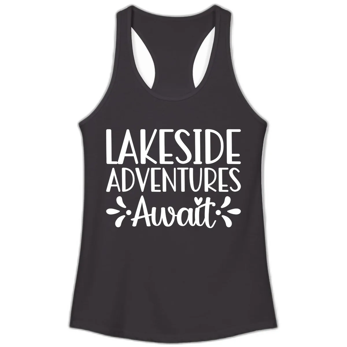 Lakeside Adventures Await Ladies Tank in Black