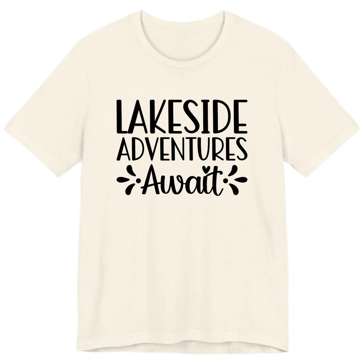 Lakeside Adventures Await Premium T-Shirt in Natural