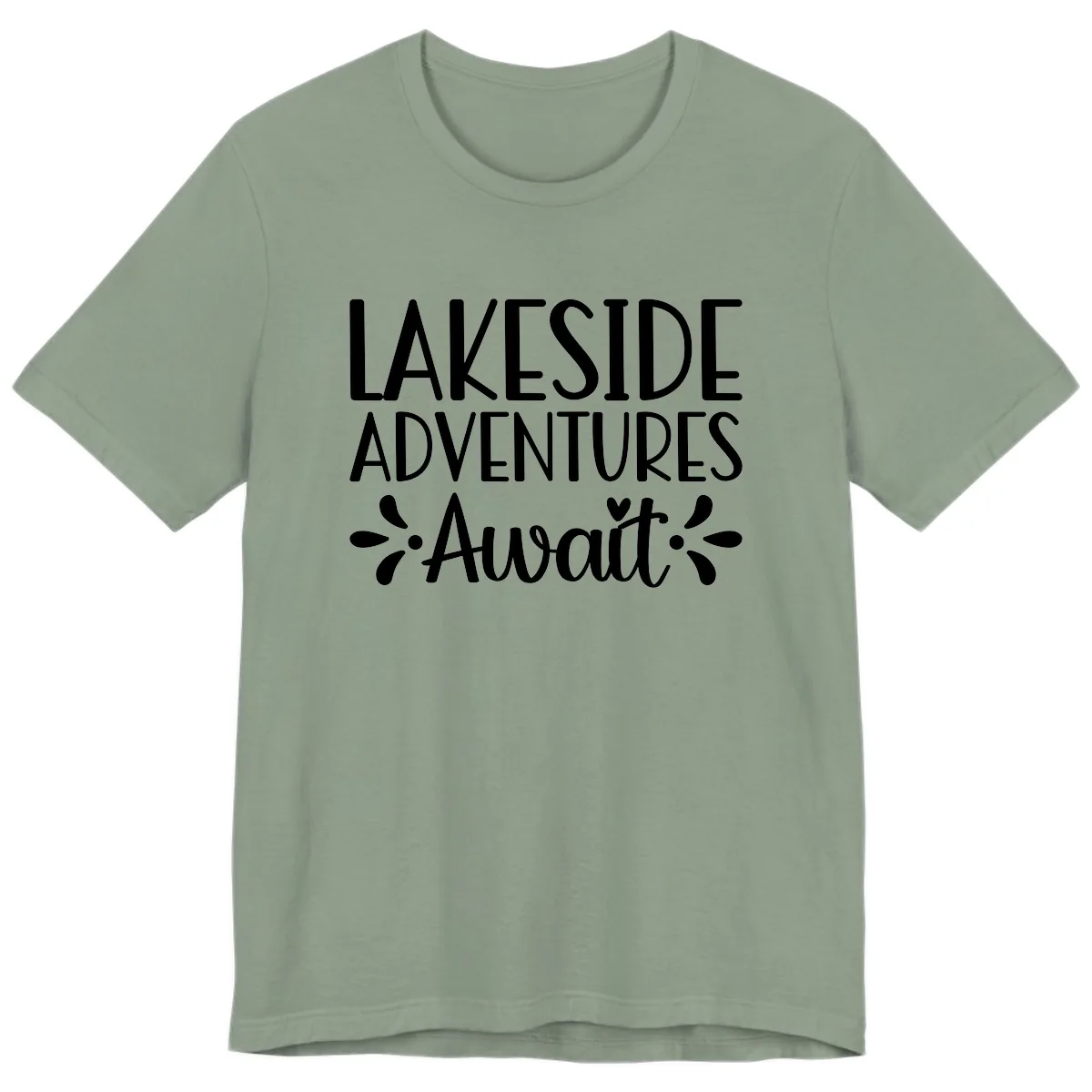 Lakeside Adventures Await Premium T-Shirt in Sage