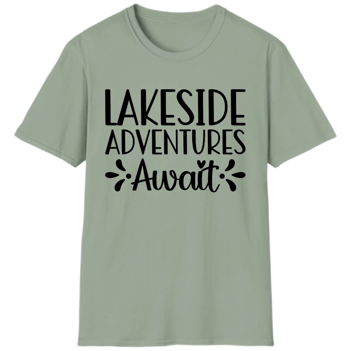 Lakeside Adventures Await T-Shirt in Sage