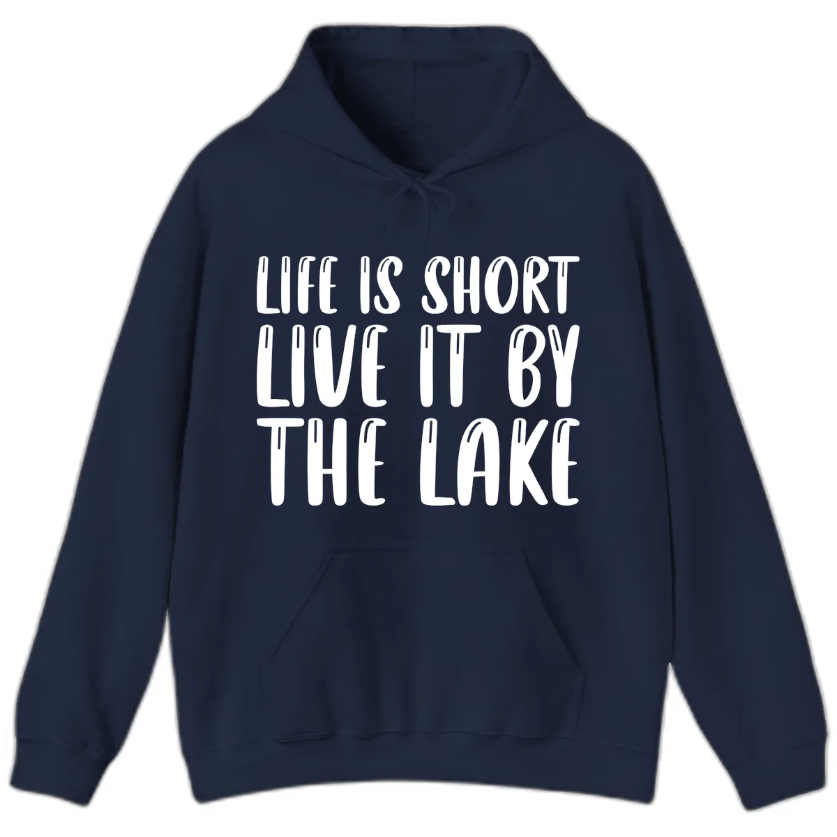 Life Is Short Live It By The Lake Hoodie in Navy