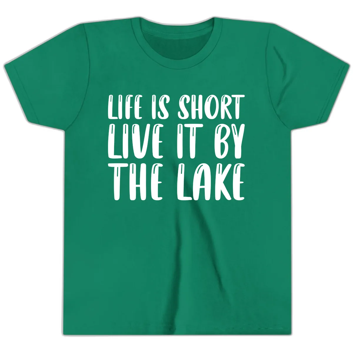 Life Is Short Live It By The Lake Youth T-Shirt in Kelly