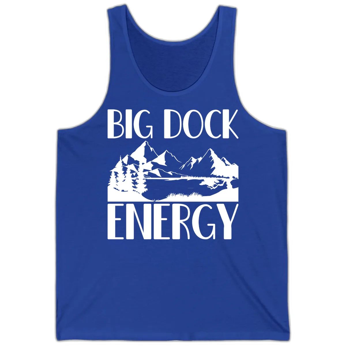 Big Dock Energy Mountain Landscape Tank in True Royal