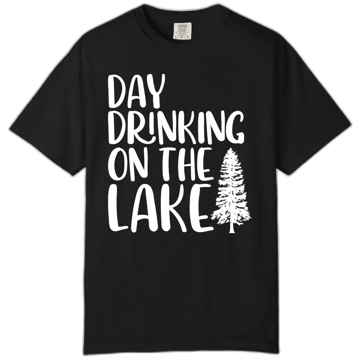 Day Drinking On The Lake Comfort Color in Black