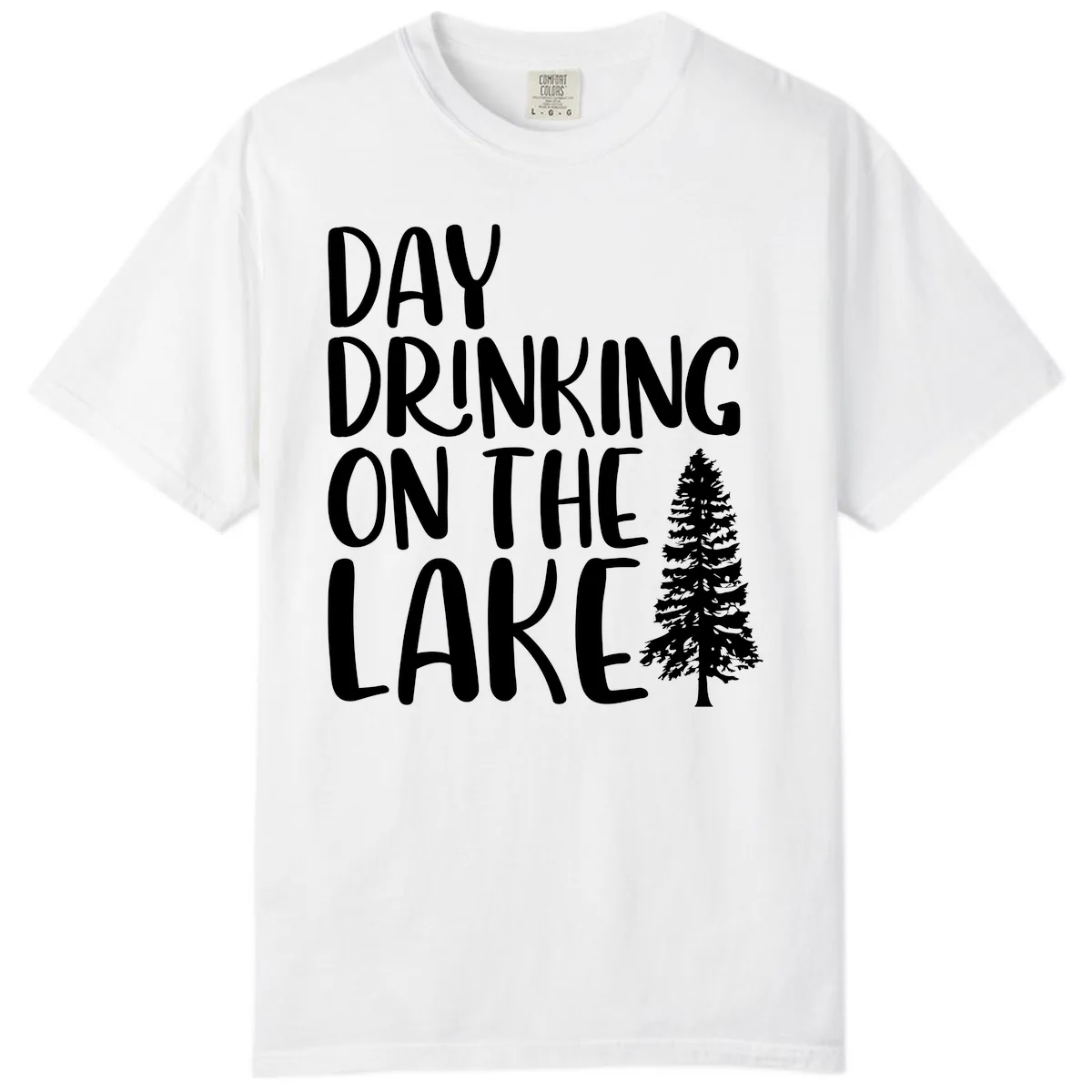 Day Drinking On The Lake Comfort Color in White