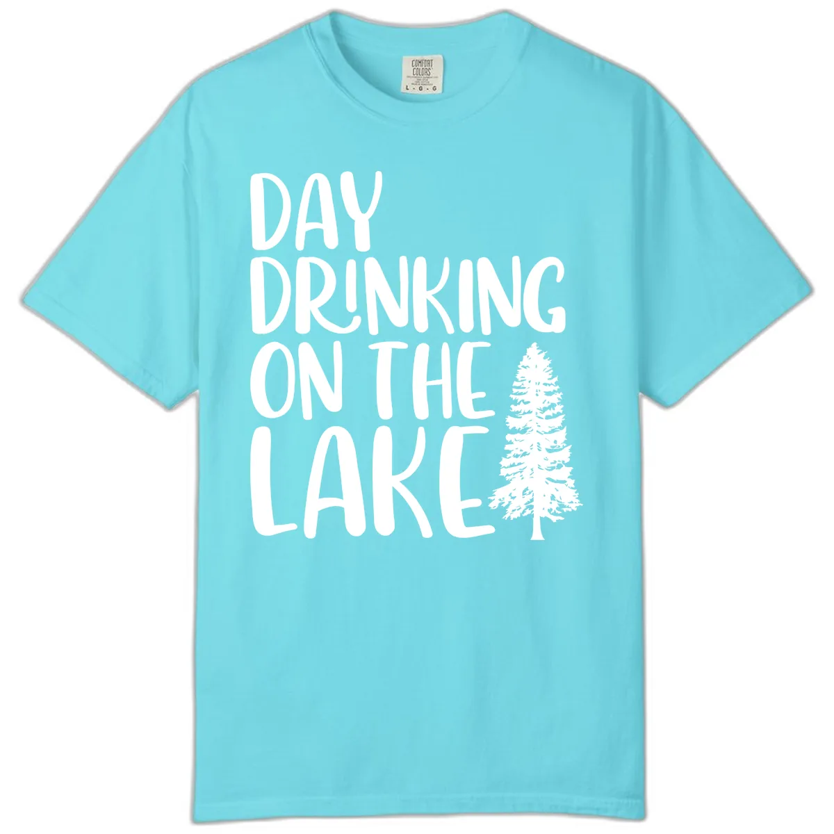 Day Drinking On The Lake Comfort Color in Lagoon Blue