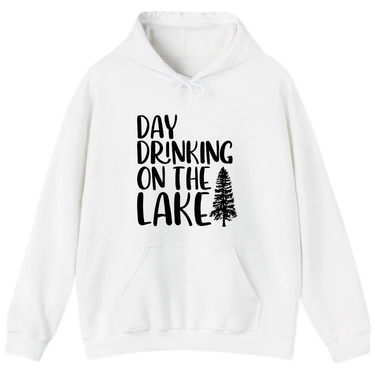 Day Drinking On The Lake Hoodie in White
