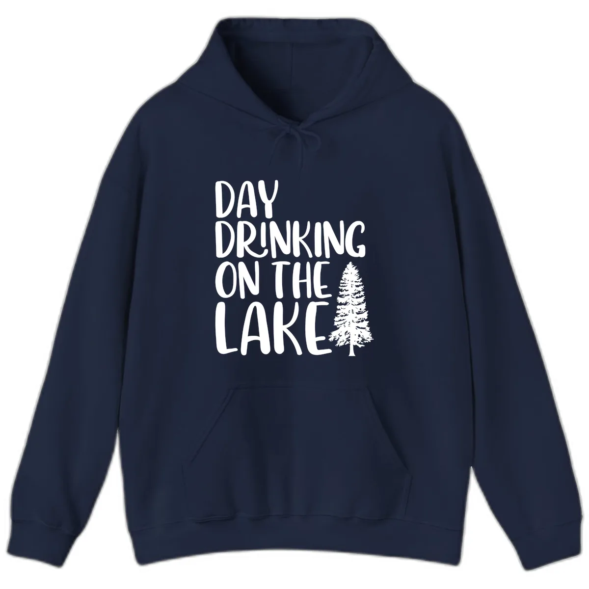 Day Drinking On The Lake Hoodie in Navy