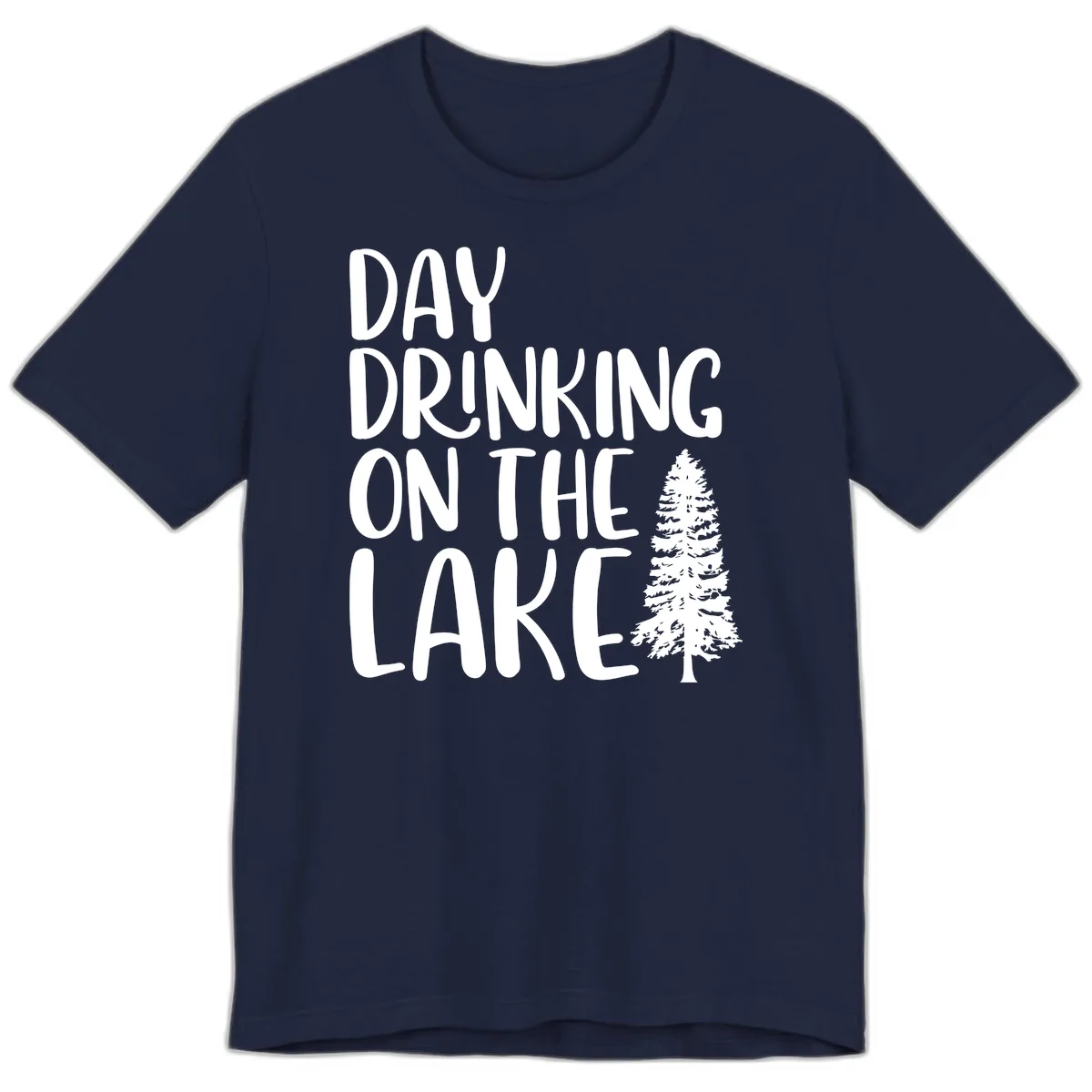 Day Drinking On The Lake Premium T-Shirt in Navy