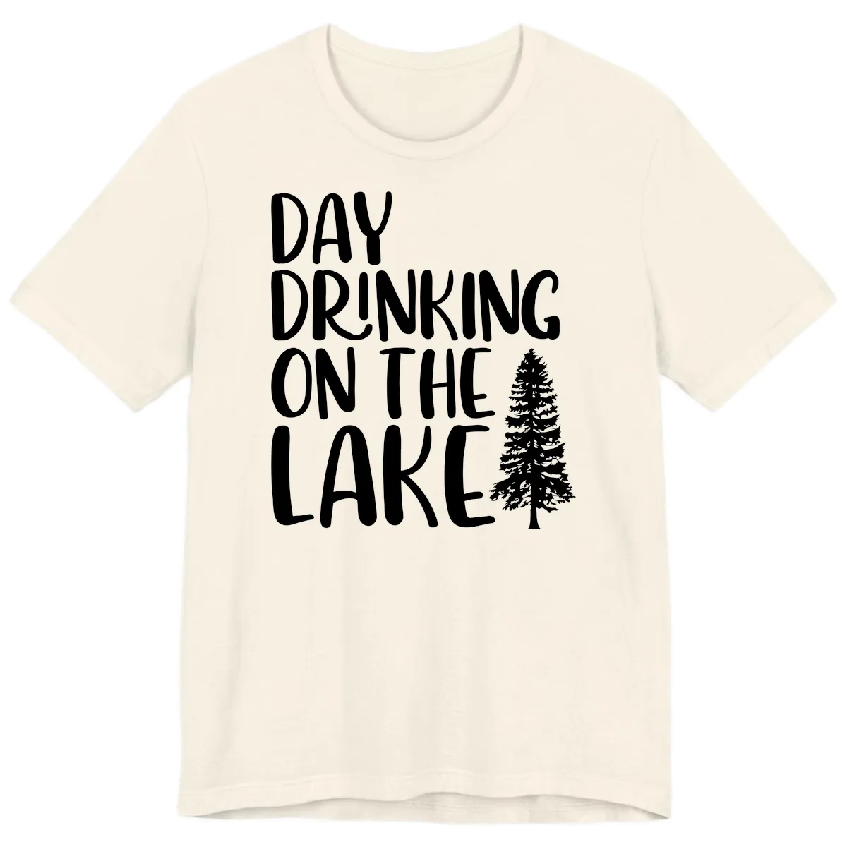 Day Drinking On The Lake Premium T-Shirt in Natural